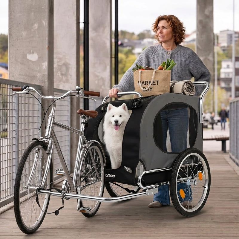 Remorque vélo pliable pour chien