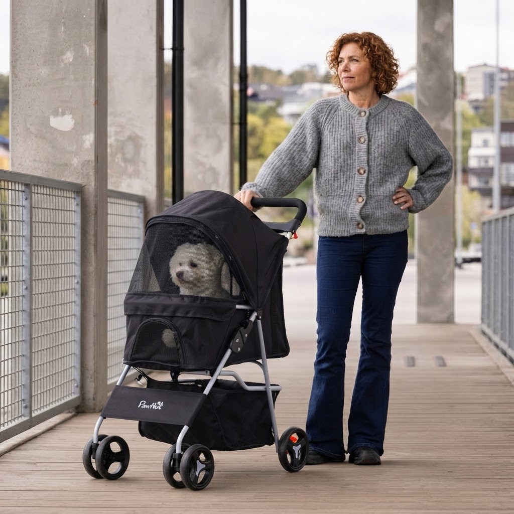 Poussette pliante pour chien